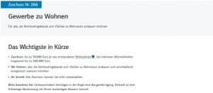 Gewerbe zu Wohnen / Zuschuss 266